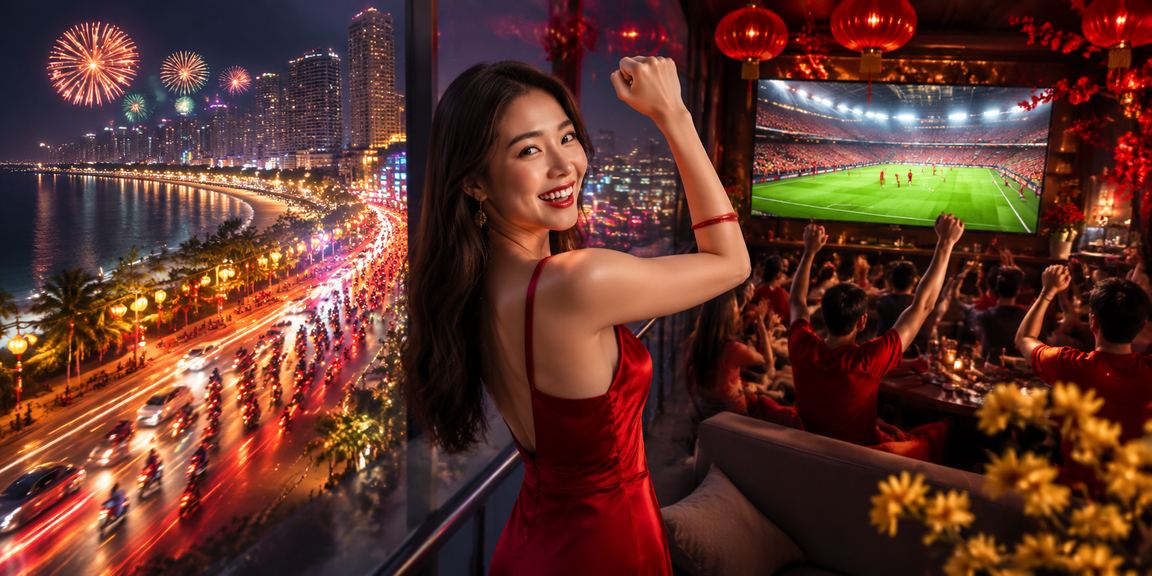 Không khí giải trí casino sôi động tại bãi biển Đà Nẵng về đêm với ánh đèn rực rỡ