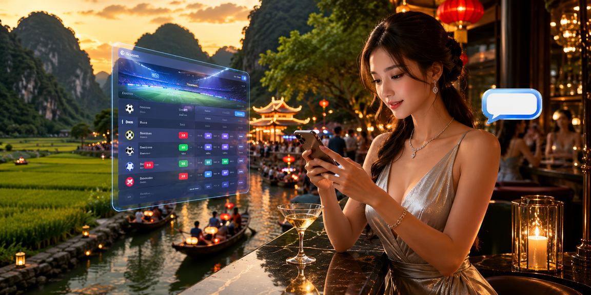 Người dùng tại Ninh Bình theo dõi kết quả cá cược qua điện thoại trong không khí lễ hội